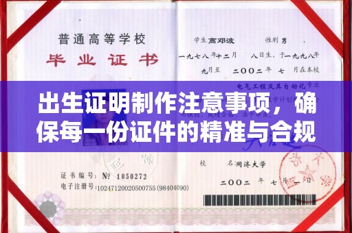 金普新区出生证明制作注意事项，确保每一份证件的精准与合规