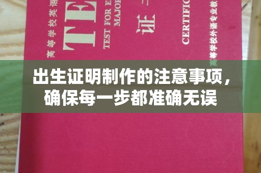 金普新区出生证明制作的注意事项，确保每一步都准确无误