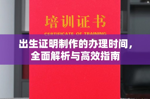 金普新区出生证明制作的办理时间，全面解析与高效指南