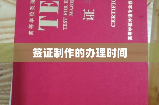 金普新区签证制作的办理时间