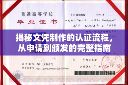 金普新区揭秘文凭制作的认证流程，从申请到颁发的完整指南
