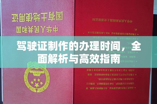 金普新区驾驶证制作的办理时间，全面解析与高效指南