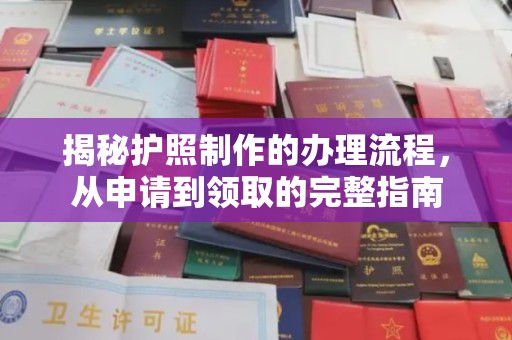 金普新区揭秘护照制作的办理流程，从申请到领取的完整指南