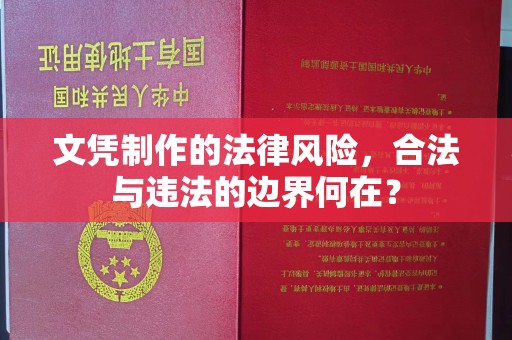 金普新区文凭制作的法律风险，合法与违法的边界何在？
