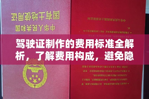 金普新区驾驶证制作的费用标准全解析，了解费用构成，避免隐形消费