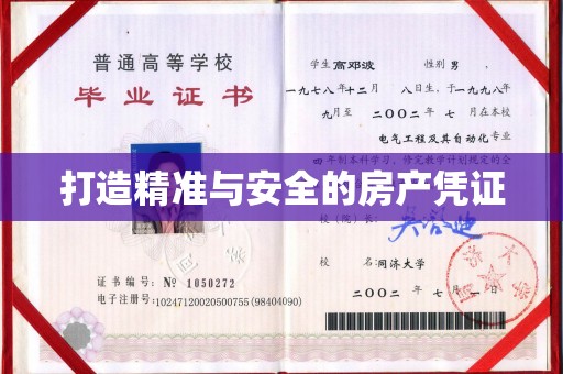 金普新区打造精准与安全的房产凭证